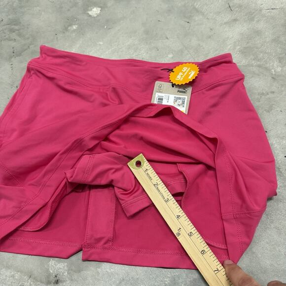 Puma Women's PWRSHAPE Solid Golf Skirt w/ Shorts Size Medium NWT Hot Pink - Picture 3 of 10